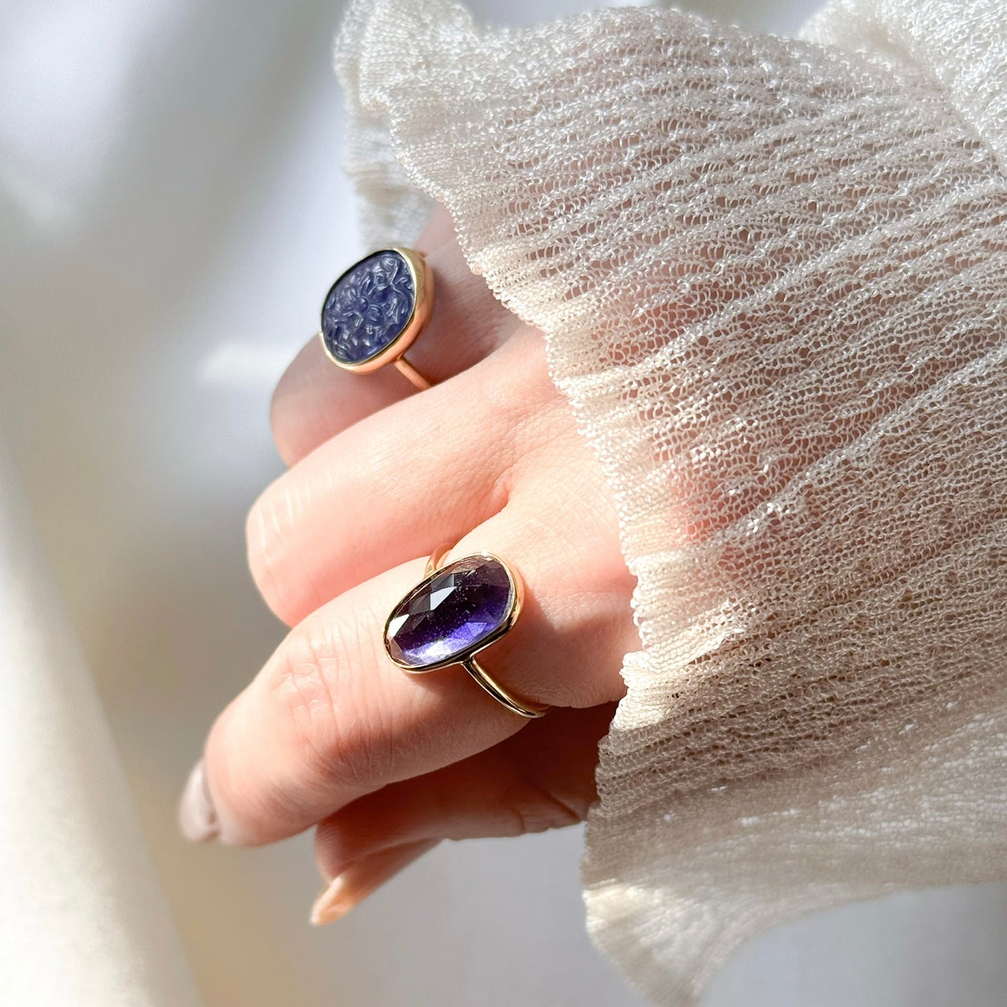 【58】タンザナイト K10カービング 13号