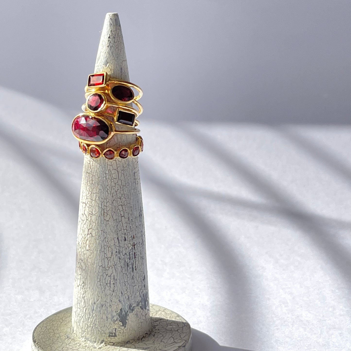 ガーネット ゴールドリング 10号