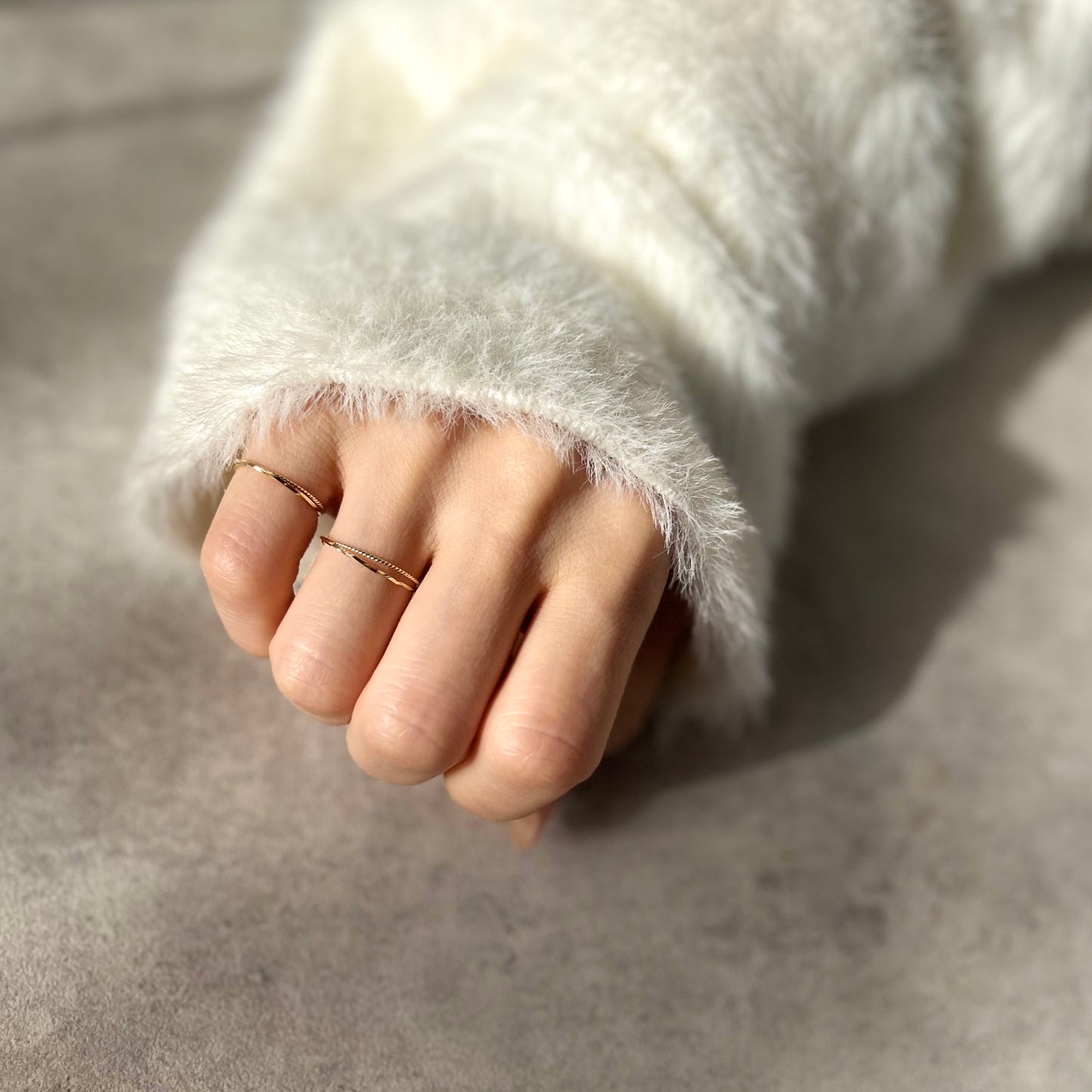 ツイストダブルリング K10