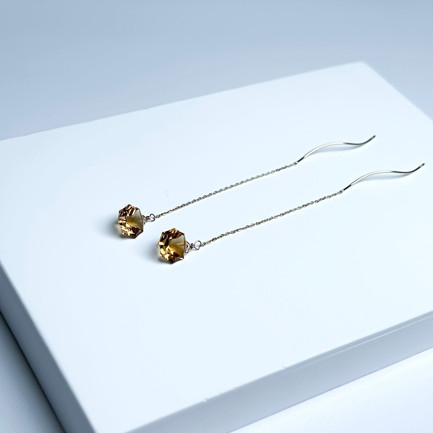 シトリン 10K アメリカンピアス