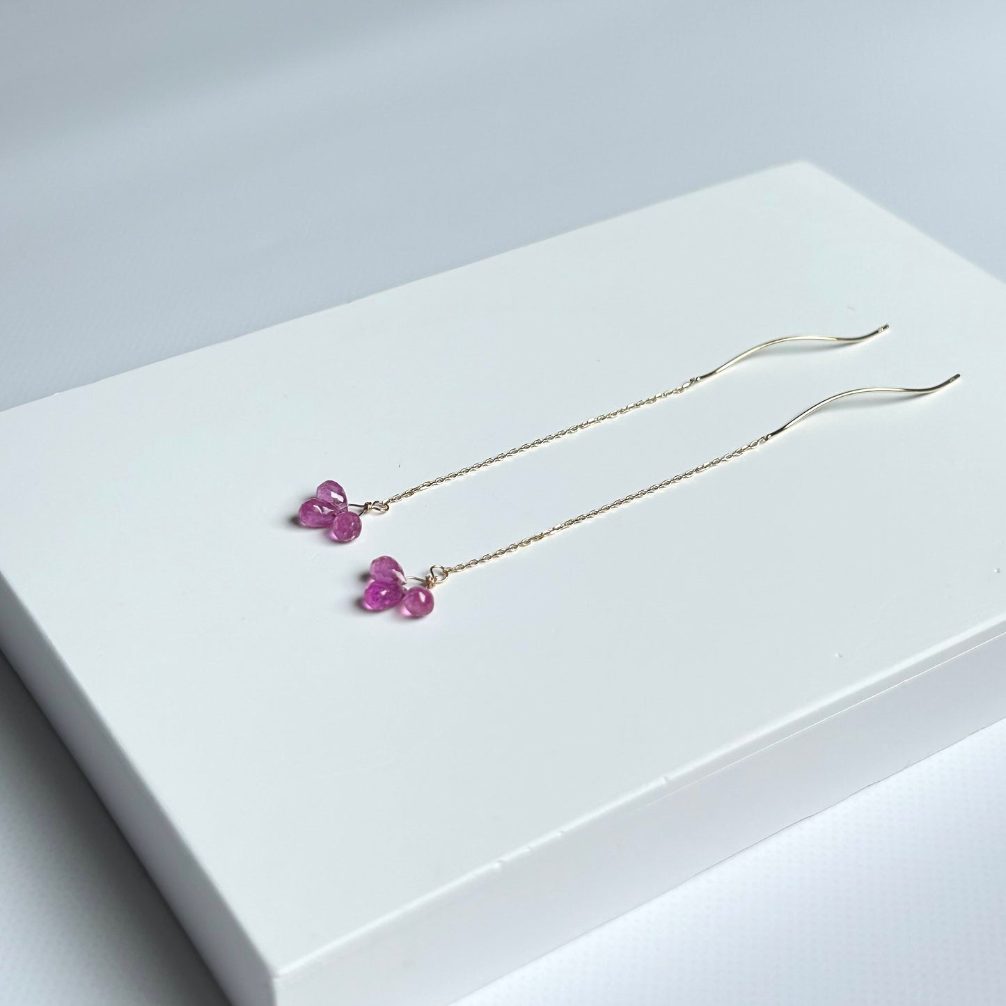 ピンクサファイア 10K アメリカンピアス