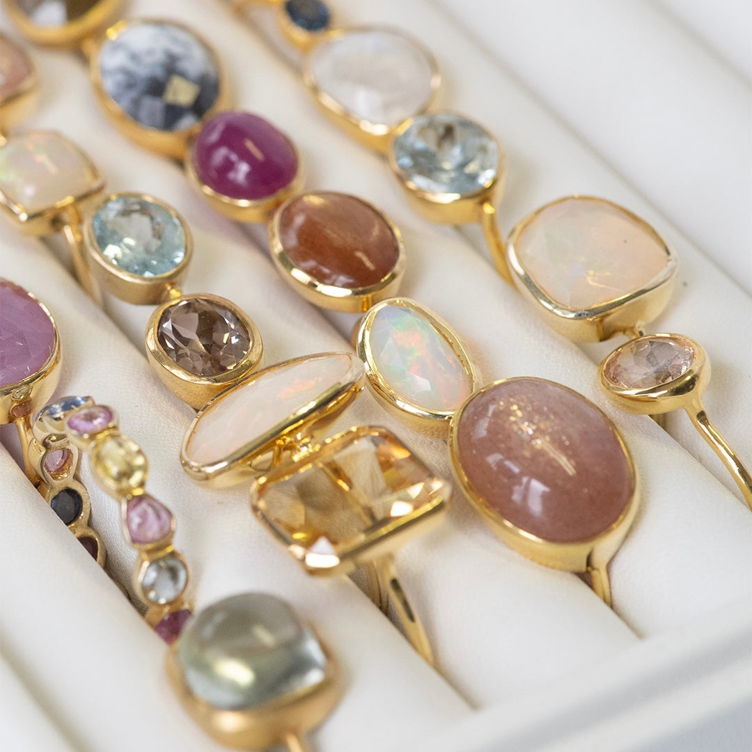 プレシャスオパール ゴールドリング 16号